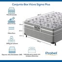 Ver imagem 6 de Conjunto Box Viúva Mola Ensacada Probel Sigma Plus (128x188x50cm)