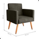 Ver imagem 5 de Conjunto Poltronas e Puff Iara Veludo Turkey Marrom
