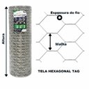 Ver imagem 6 de TELA HEXAGONAL TAG MALHA 3" FIO BWG 16 (1,65mm) RL 25X1,0m
