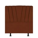 Ver imagem 1 de Cabeceira Estofada Bélgica 100cm Solteiro para Cama Colchão Box Quarto Suede Terracota Telha -