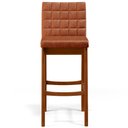Ver imagem 5 de Kit 02 Banquetas Altas Para Cozinha Sala de Jantar Fixa Mila B04 Couríssimo Camel - Lyam Decor