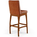 Ver mais imagens de Kit 02 Banquetas Altas Para Cozinha Sala de Jantar Fixa Mila B04 Couríssimo Camel - Lyam Decor