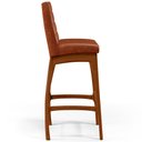 Ver imagem 6 de Kit 02 Banquetas Altas Para Cozinha Sala de Jantar Fixa Mila B04 Couríssimo Camel - Lyam Decor