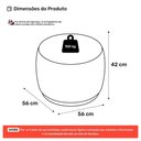 Ver imagem 5 de Poltrona Decorativa com Puff Orgânico Molly Couríssimo Preto - Desk Design Cor Preto