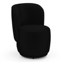 Ver imagem 7 de Poltrona Decorativa com Puff Orgânico Molly Couríssimo Preto - Desk Design Cor Preto