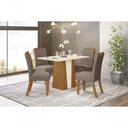 Ver imagem 4 de Mesa Jantar Orus 120 4 Cadeiras Bella Marrom Amendoa - Henn