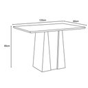 Ver imagem 2 de Mesa Jantar Orus 120 4 Cadeiras Bella Marrom Amendoa - Henn