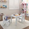 Conjunto de Mesa com 2 Cadeiras Infantil em Mdf Diana - Branco - 1