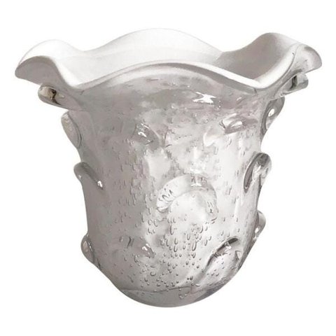 Vaso Murano Alto Branco 14cm