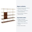 Ver imagem 5 de Estante Sólis sem Porta Metal com Pintura Epóxi e Prateleiras de 15mm 180cm Avelã com LED Rudnick