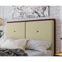 Ver imagem 2 de Cabeceira Estofada Casal 140 Cm Coral Corino Bege