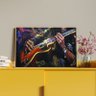 Quadro Decorativo Tela Canvas Conceito Play Guitar com Moldura Dourada - 100x70 Cm - 4