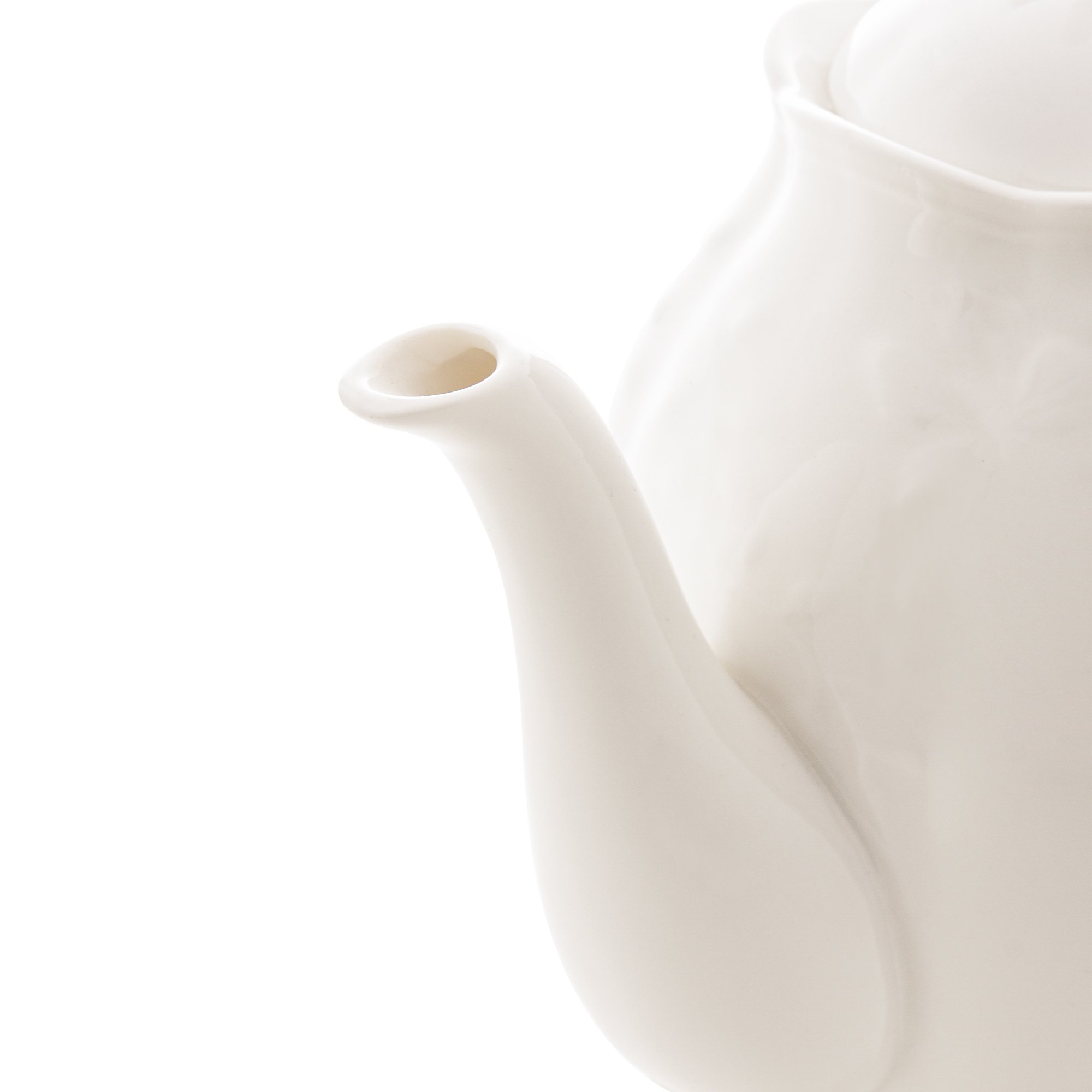 Bule P/Café/Chá de Porcelana New Bone Butterfly Flower Branco 1 Litro Lyor - 2