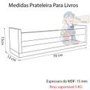 Ver imagem 2 de Combo 3 Prateleira 70cm Imbuia Livro Revista Infantil Parede