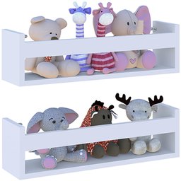 Kit 2 Prateleira 30cm Branco Livro Revista Infantil Parede - 1
