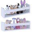 Ver imagem 1 de Kit 2 Prateleira 50cm Branco Livro Revista Infantil Parede
