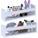 Ver imagem 1 de Kit 2 Prateleira 70cm Branco Livro Revista Infantil Parede