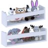Kit 2 Prateleira 70cm Branco Livro Revista Infantil Parede - 1