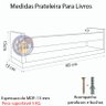 Kit 3 Prateleira 60cm Branco Livro Revista Infantil Parede - 2