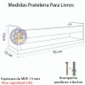 Kit 3 Prateleira 70cm Branco Livro Revista Infantil Parede - 2