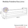 Combo 2 Prateleira 30cm Azul Livro Revista Infantil Parede - 2