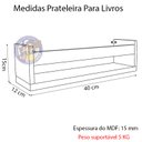 Ver imagem 2 de Combo 2 Prateleira 40cm Azul Livro Revista Infantil Parede