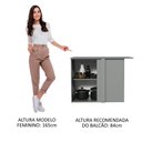 Ver mais imagens de Balcão De Canto 1 Porta Suspenso Cinza Nice Madesa Cinza