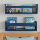 Ver imagem 1 de Kit 2 Prateleira 60cm Azul Livro Revista Infantil Parede