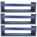 Ver imagem 1 de Kit 3 Prateleira 40cm Azul Livro Revista Infantil Parede