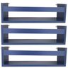 Combo 3 Prateleira 60cm Azul Livro Revista Infantil Parede - 1