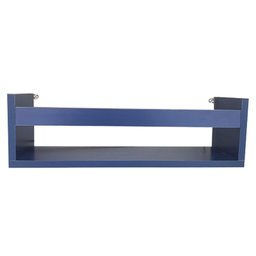 Kit 3 Prateleira 60cm Azul Livro Revista Infantil Parede - 3