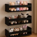 Ver imagem 1 de Kit 3 Prateleira 60cm Preto Livro Revista Infantil Parede
