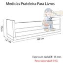 Ver imagem 2 de Kit 2 Prateleira 60cm Imbuia Livro Revista Infantil Parede