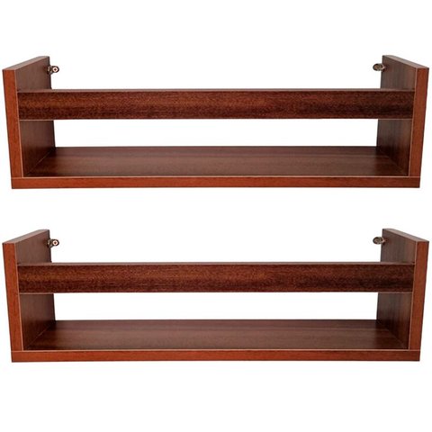 Kit 2 Prateleira 70cm Imbuia Livro Revista Infantil Parede