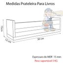 Ver imagem 2 de Kit 3 Prateleira 30cm Imbuia Livro Revista Infantil Parede