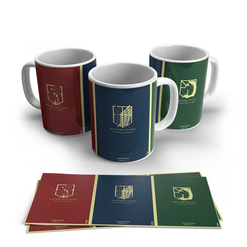 Caneca de Porcelana Attack On Titan Modelo 23