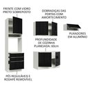 Ver imagem 3 de Cozinha Lux Armário e Balcão 6 Portas 3 Gavetas Branco Preto