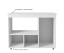 Ver imagem 2 de Balcão Multiuso Liza para Cozinha com Nicho para Forno ou Microondas 3 Portas - Branco