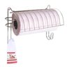Suporte de Papel Toalha de Parede com Ganchos 10x28cm - 1