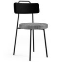 Ver imagem 3 de Kit 02 Cadeiras Para Cozinha Sala De Jantar Barcelona L02 Couríssimo Preto Pied Poule - Lyam Decor