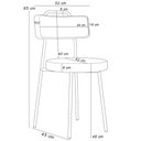 Ver imagem 5 de Kit 02 Cadeiras Para Cozinha Sala De Jantar Barcelona L02 Couríssimo Preto Pied Poule - Lyam Decor
