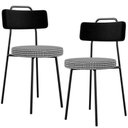 Ver imagem 1 de Kit 02 Cadeiras Para Cozinha Sala De Jantar Barcelona L02 Couríssimo Preto Pied Poule - Lyam Decor