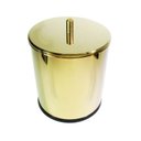 Ver imagem 1 de Lixeira Dourada com tampa em aço Inox 7,8L – By Fineza