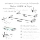 Ver imagem 4 de Kit Acessórios Banheiro em Aço Inox 6 Pçs 305VIP Alto Padrão