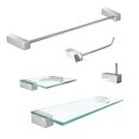 Ver imagem 2 de Kit de Banheiro em Aço Inox polido 5 Pçs 333VIP Grego Metal