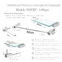 Ver imagem 4 de Kit de Banheiro em Aço Inox polido 5 Pçs 333VIP Grego Metal