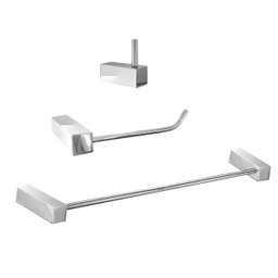 Kit Acessórios de Banheiro Aço Inox Padrão Alto 300VIP Grego - 2