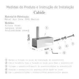 Cabide Aço Inox Maciço Alto Padrão 306VIP Grego Metal - 4