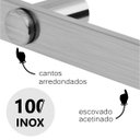 Ver imagem 3 de Porta Toalha de Banho Acessório Toalheiro Suporte Barra para Banheiro Grego Metal Escovado Patmos