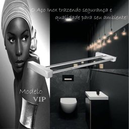 Porta Toalha Duplo Aço Inox 30 cm Alto Padrão 311VIP Grego - 3